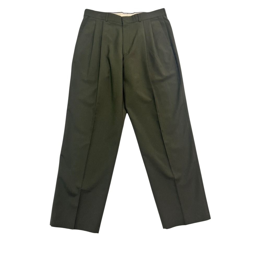 vtg 90s Levis 36x32 Olive Green Dress Pants Trousers High Waisted Pleated USA